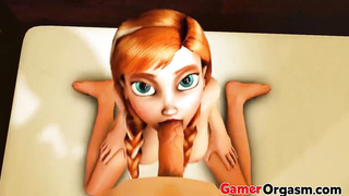 GamerOrgasm.com - Frozen Love Making Anime Porn Compilation Anna & Elsa