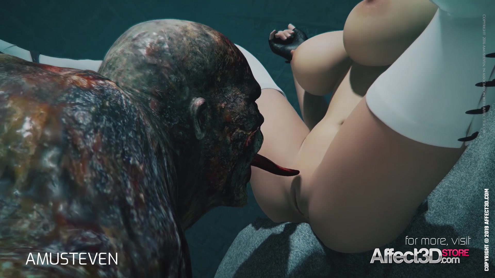 Monster 3d Big Boobs - 3d animation monster sex with a redhead big tits babe