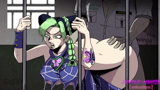 Jolyne Kujo bị thẩm vấn cái mông thicc của cô ấy (Ủy ban liên doanh kỳ quái của Jojo)